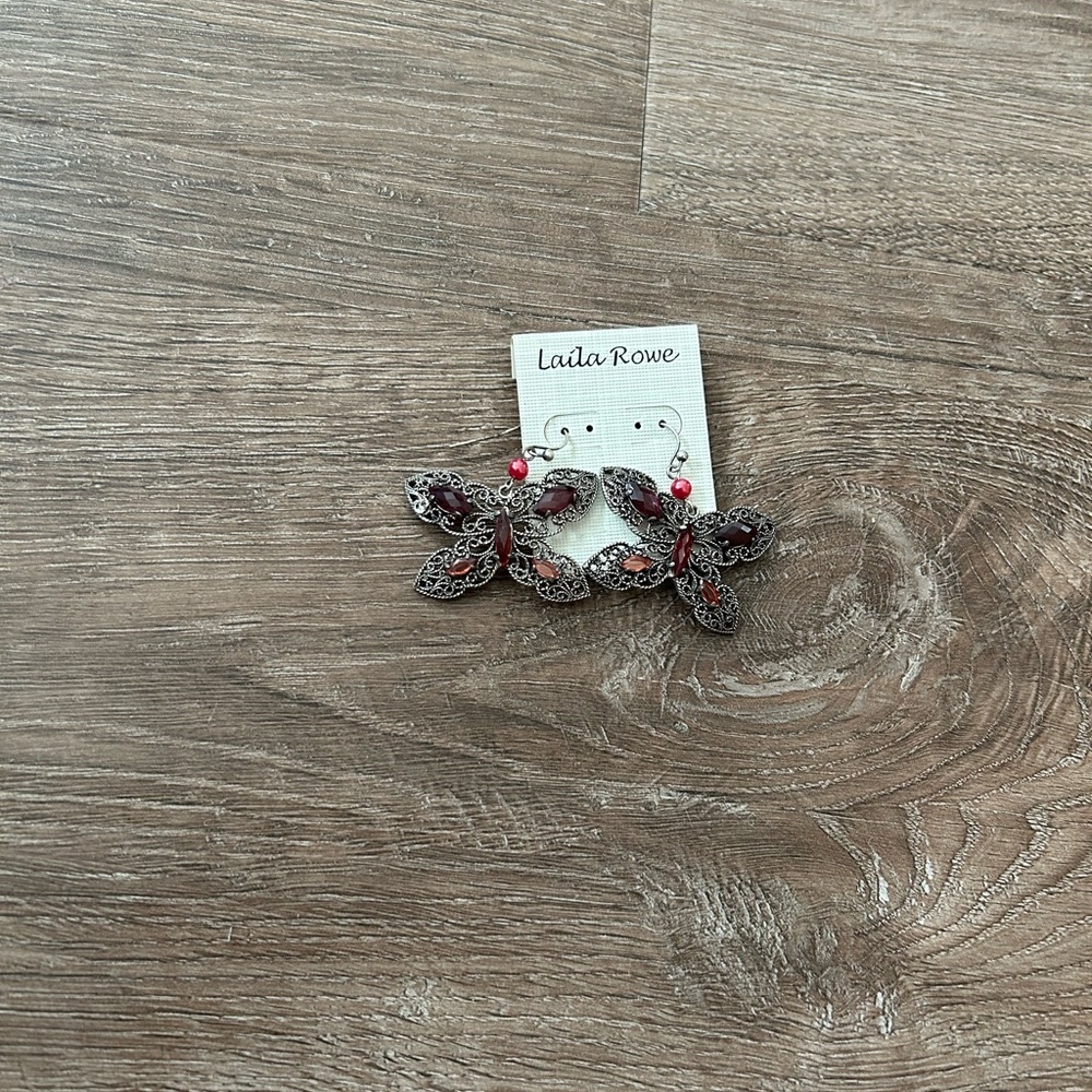 Brown Butterfly Earrings